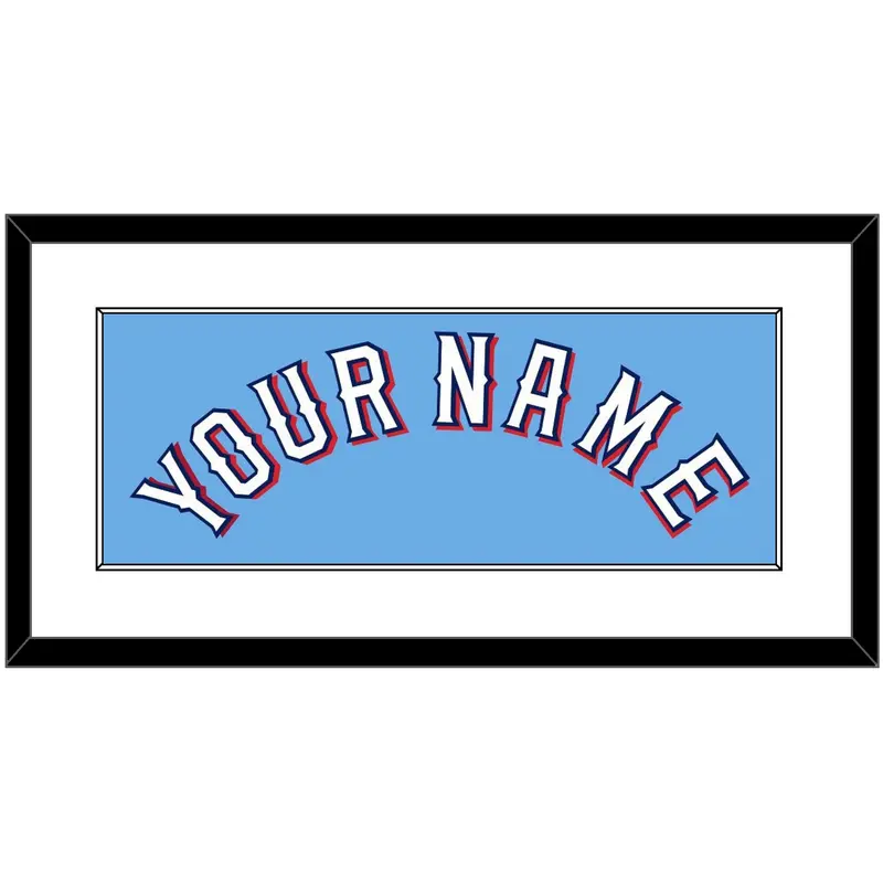 Texas Name - Alternate Powder Blue - Single Mat 1