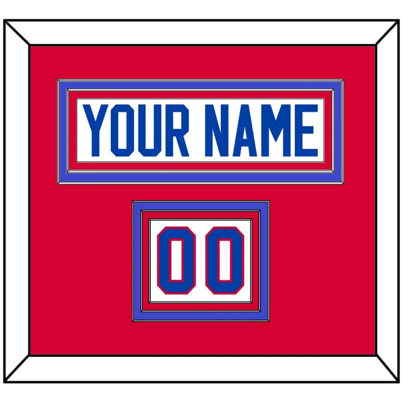 Washington Nameplate & Number (Shoulder) - Home White (1979-1987) - Triple Mat 2