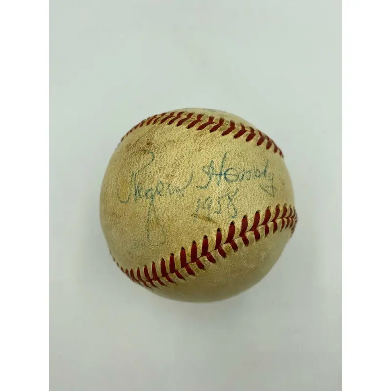 Rogers Hornsby Single Signed 1958 Official American League Baseball With JSA COA