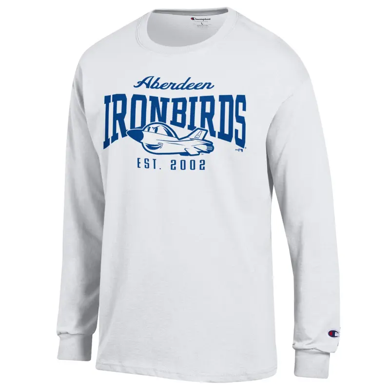 Aberdeen IronBirds - CHAMPION BASIC LONG SLEEVE TEE  White