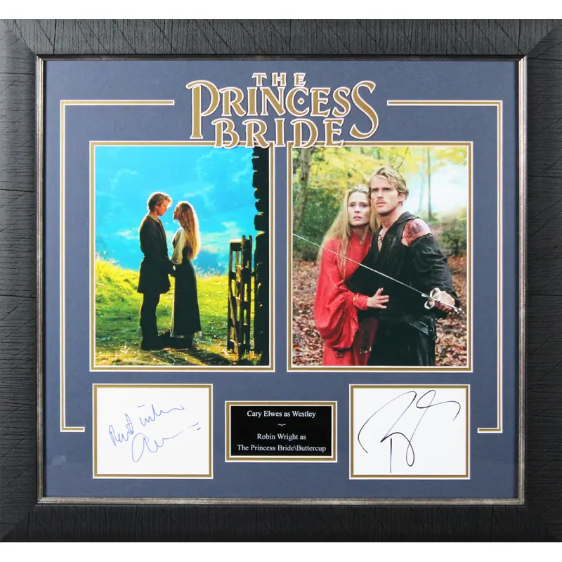Cary Elwes & Robin Wright The Princess Bride Signed Framed Display BAS #AD64018