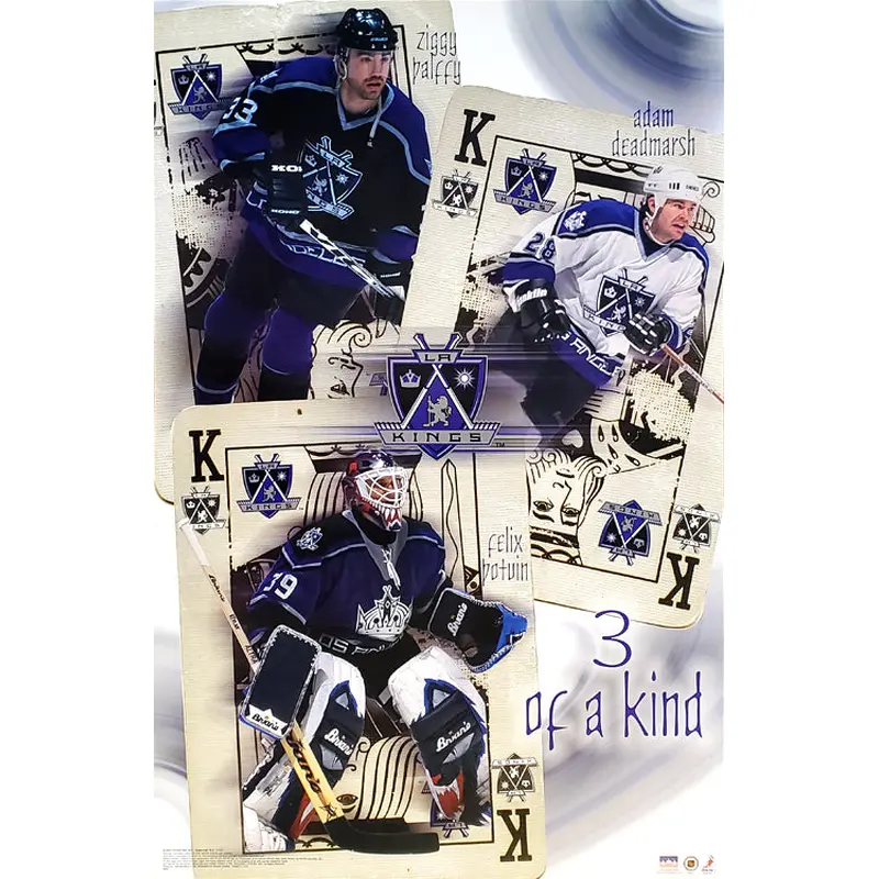 L.A. Kings "Three of a Kind" Poster (Zigmund Palffy, Deadmarsh, Felix Potvin) - Starline 2001