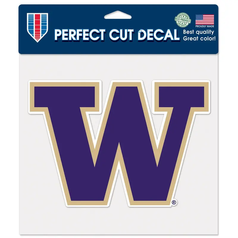 WASHINGTON HUSKIES PERFECT CUT COLOR DECAL 4" X 4"