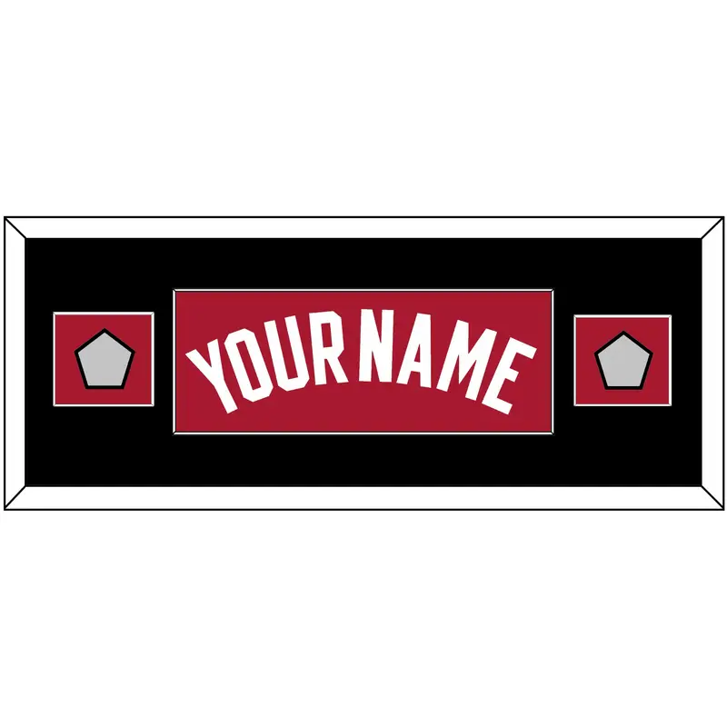 Miami Name & 2 Finals Patches - Alternate Red (2001-2008) - Single Mat 4