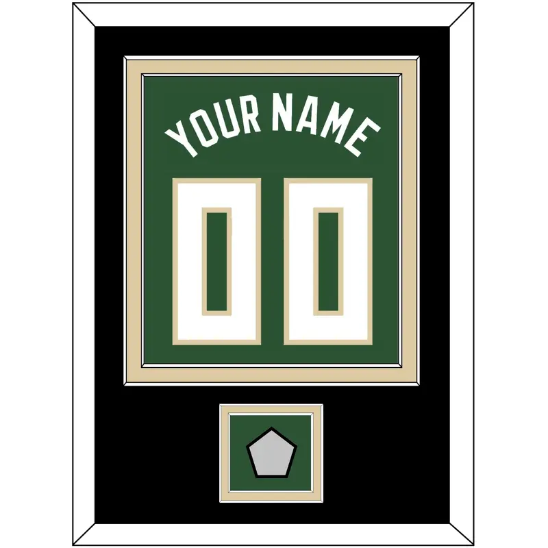 Milwaukee Name & Number With Finals Patch - Green Statement - Double Mat 3