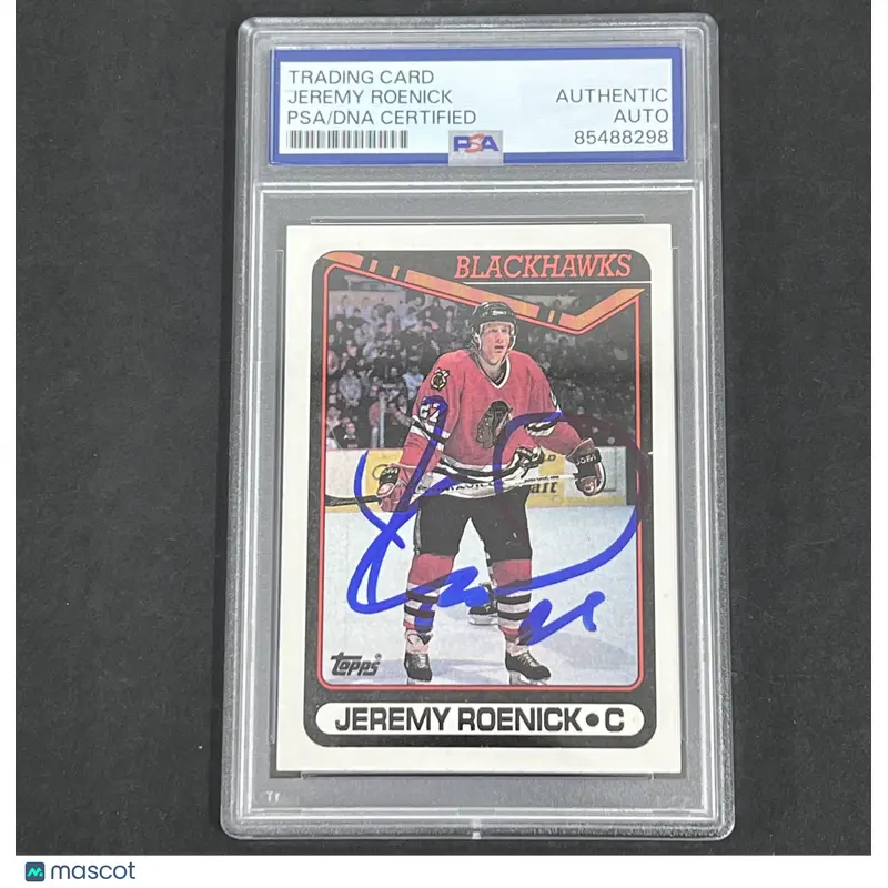 1990 Topps #7 Jeremy Roenick signed card PSA