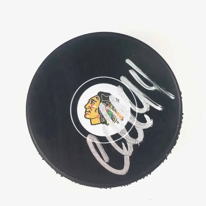 CALVIN de HAAN signed Hockey Puck PSA/DNA Chicago Blackhawks Autographed