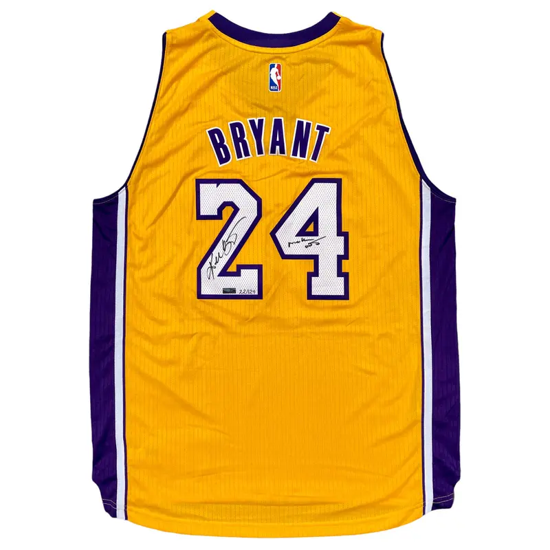Kobe Bryant "Mamba Out" Signed #24 Authentic Los Angeles Lakers Jersey Panini