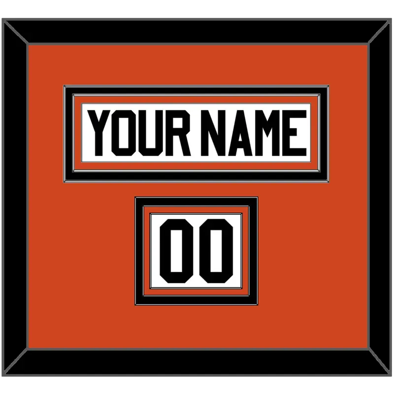 Philadelphia Nameplate & Number (Shoulder) - Home Orange - Triple Mat 2