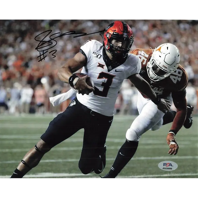 Spencer Sanders Signed 8x10 Photo PSA/DNA Oklahoma Sooners Autographed