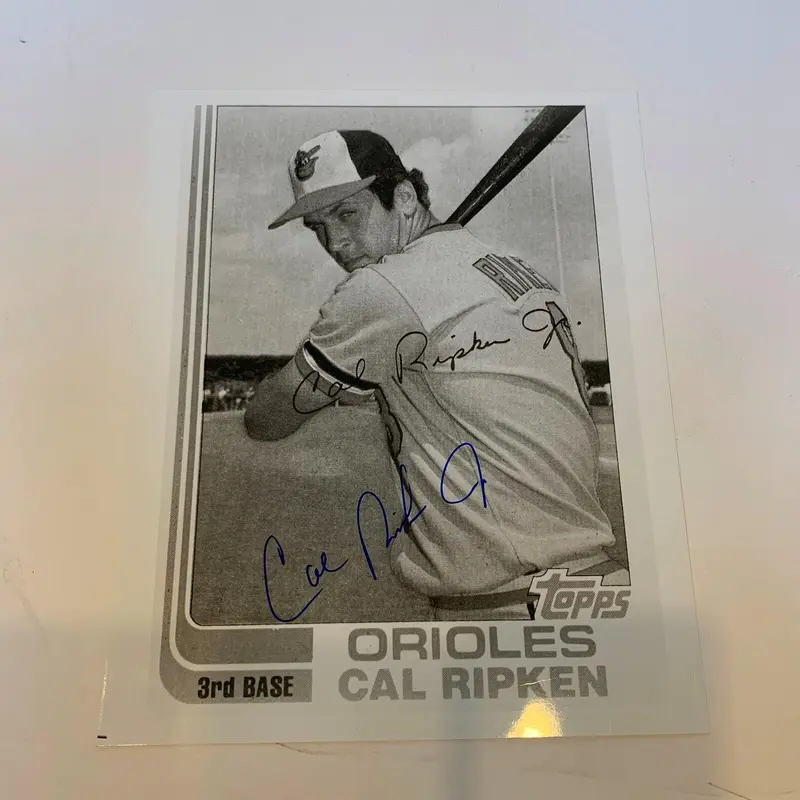 Rare Cal Ripken Jr. Rookie Signed 1982 Topps Traded RC 8x10 Photo PSA DNA MINT 9