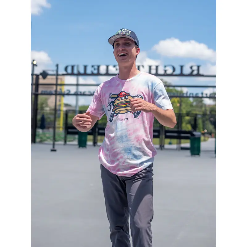 Adult Baseballism Tie Dye Chuck Tee