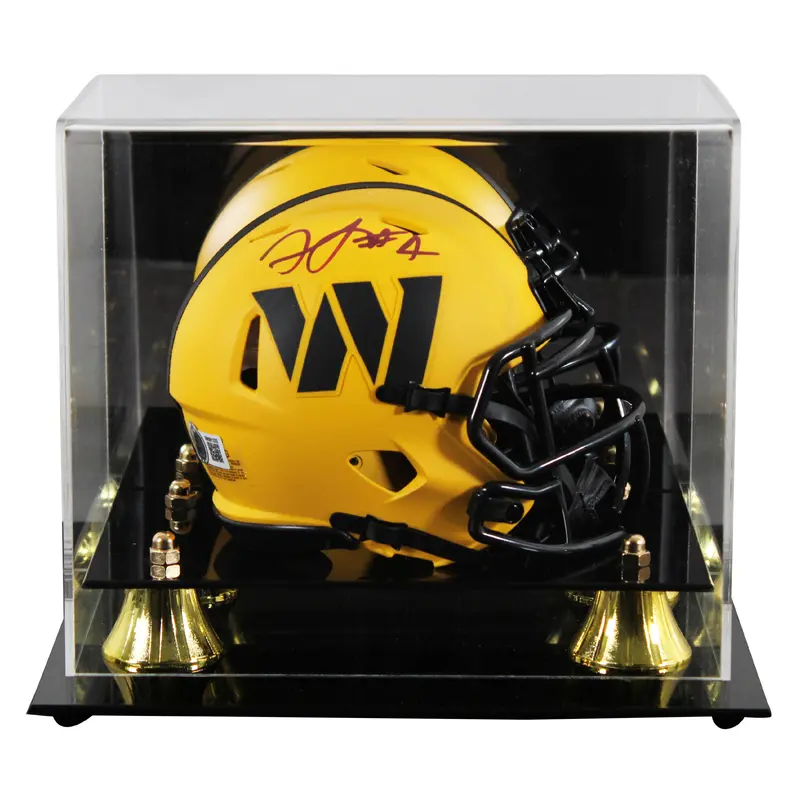 Commanders Frankie Luvu Signed Rave Speed Mini Helmet W/ Case BAS Witnessed
