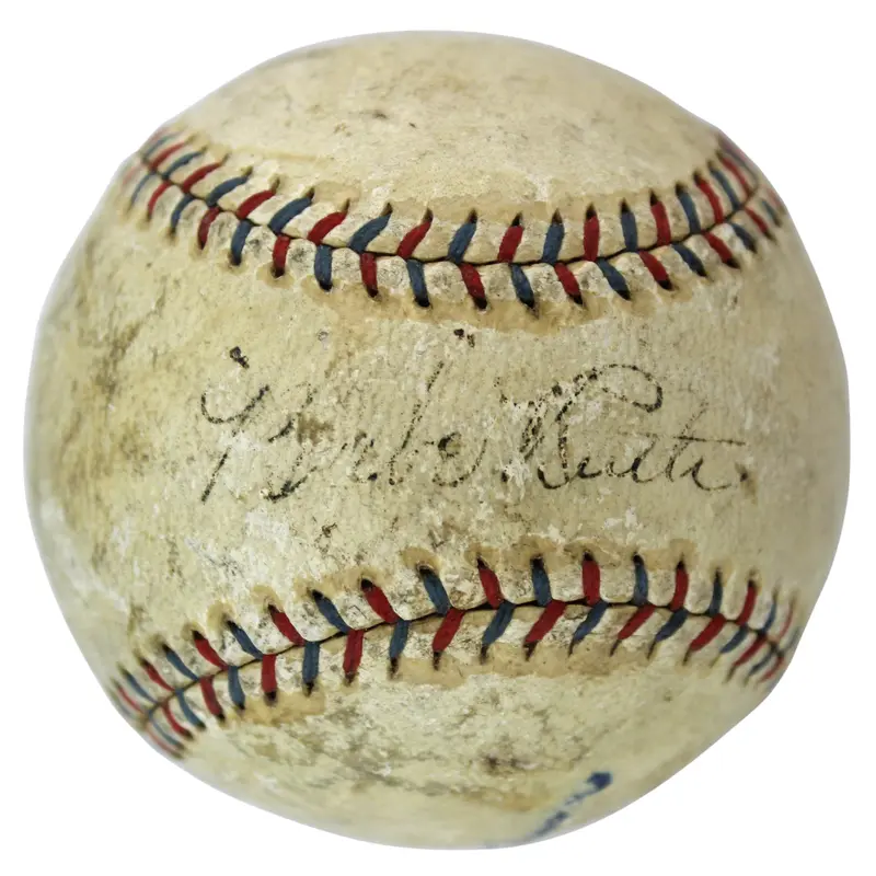 Yankees Babe Ruth Signed Authentic 1926-27 Era OAL Ban Johnson Baseball PSA/DNA
