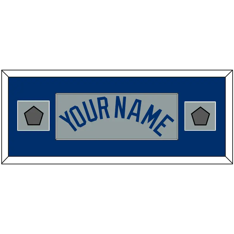 Los Angeles Name & 2 World Series Jersey Patches - Road Gray - Single Mat 4