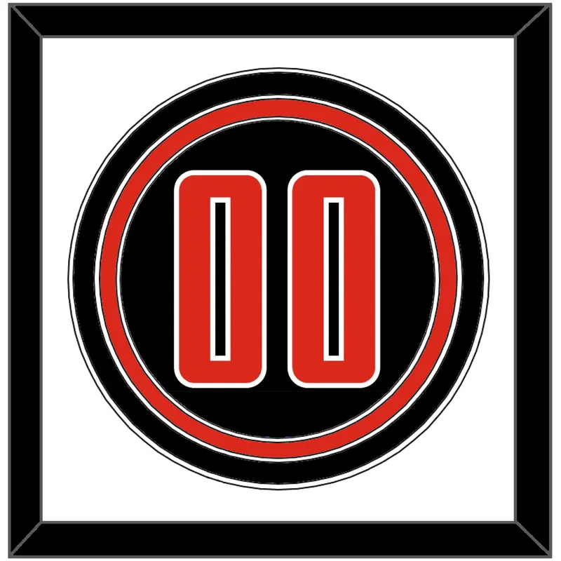 Texas Tech Baseball Number - Alternate Black (2018-2019) - Triple Mat 1