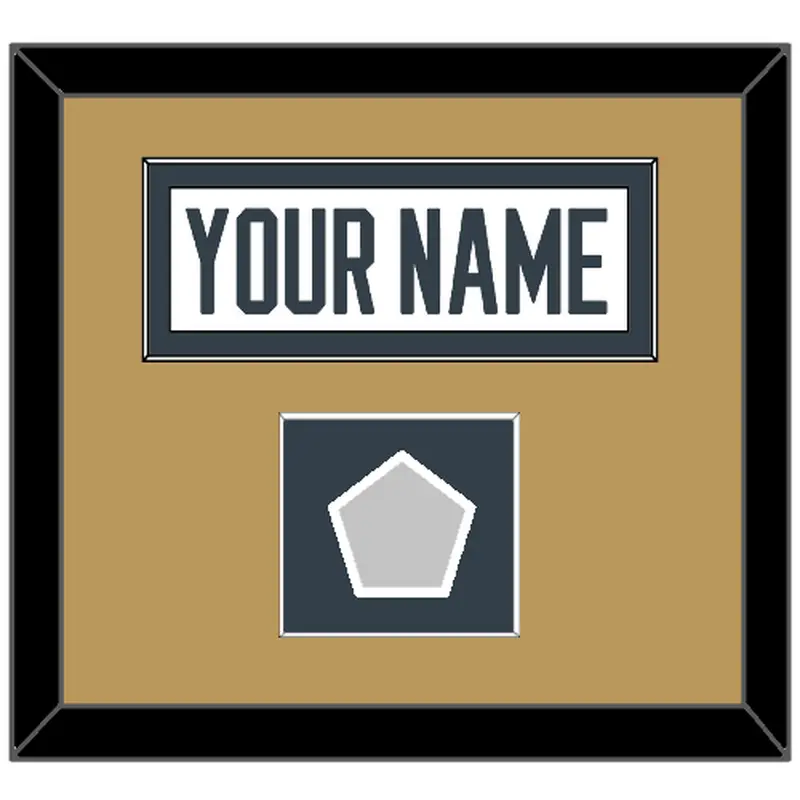 Vegas Nameplate & 2023 Stanley Cup Finals Patch - Road White - Single Mat 3