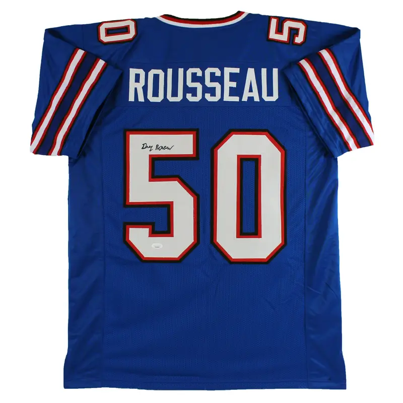 Bills Greg Rousseau Authentic Signed Blue Pro Style Jersey Autographed JSA