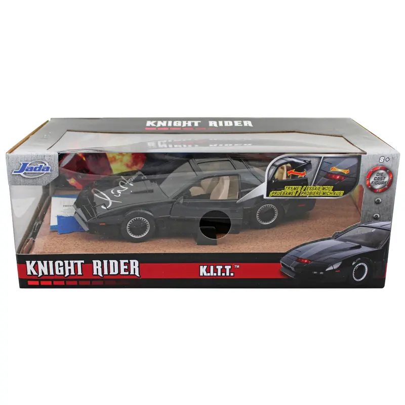 David Hasselhoff Knight Rider Signed 1:24 Die Cast Metal K.I.T.T. BAS Witnessed