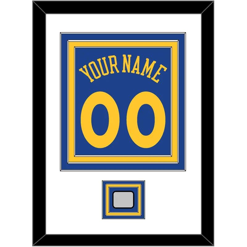 Golden State Name & Number With Finals Patch - Road Blue (2010-2019) - Triple Mat 1