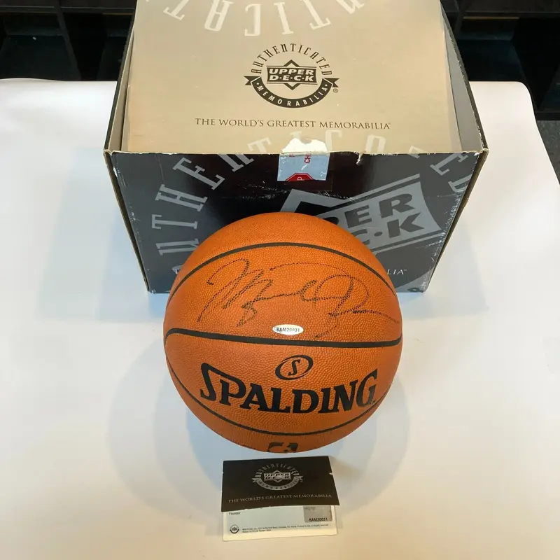 Michael Jordan Signed Spalding Official NBA Game Basketball UDA Upper Deck COA
