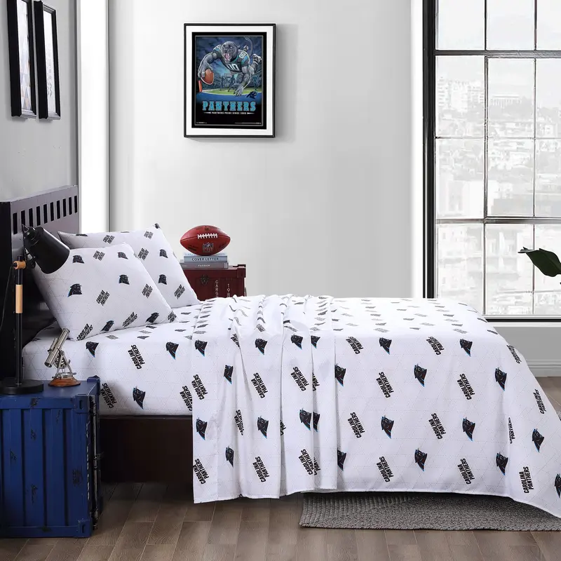 Carolina Panthers Command Sheet Set Queen