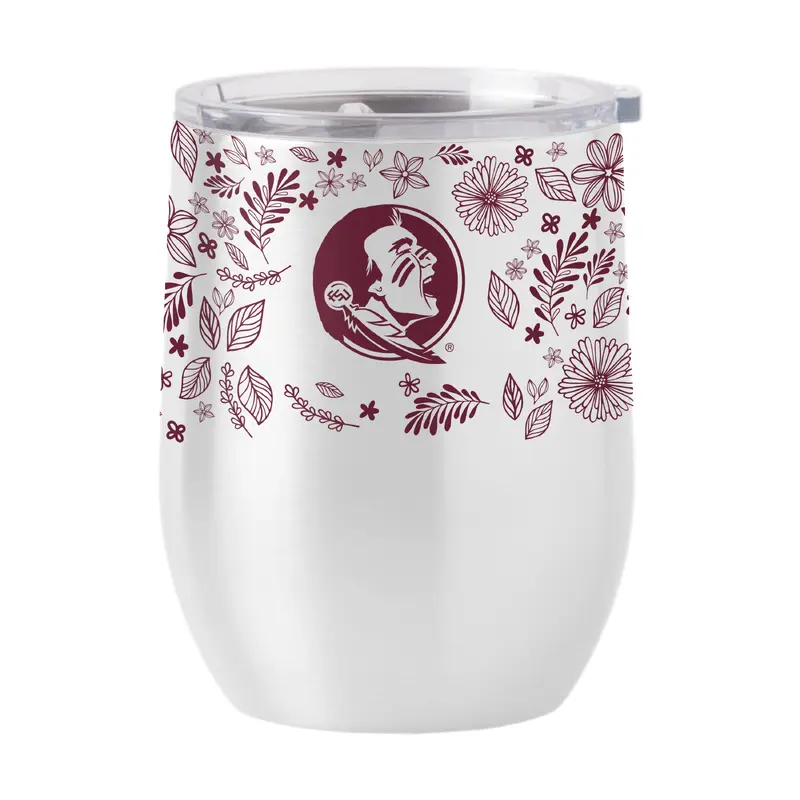 FL State 16oz Botanical Stainless Curved Beverage