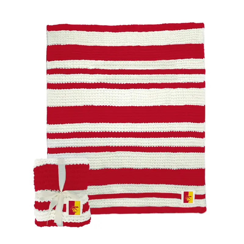 Pitt State (KS) Cable Knit Throw 50x60
