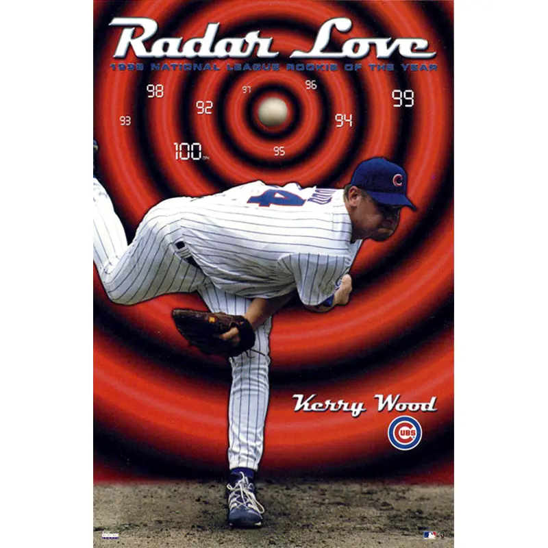 Kerry Wood "Radar Love" Chicago Cubs MLB Action Poster - Costacos 1998