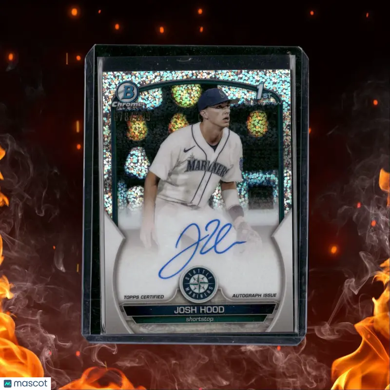 2023 Bowman Chrome Josh Hood 1st Bowman Sparkle Refractor Auto 078/299 #CPA-JHD