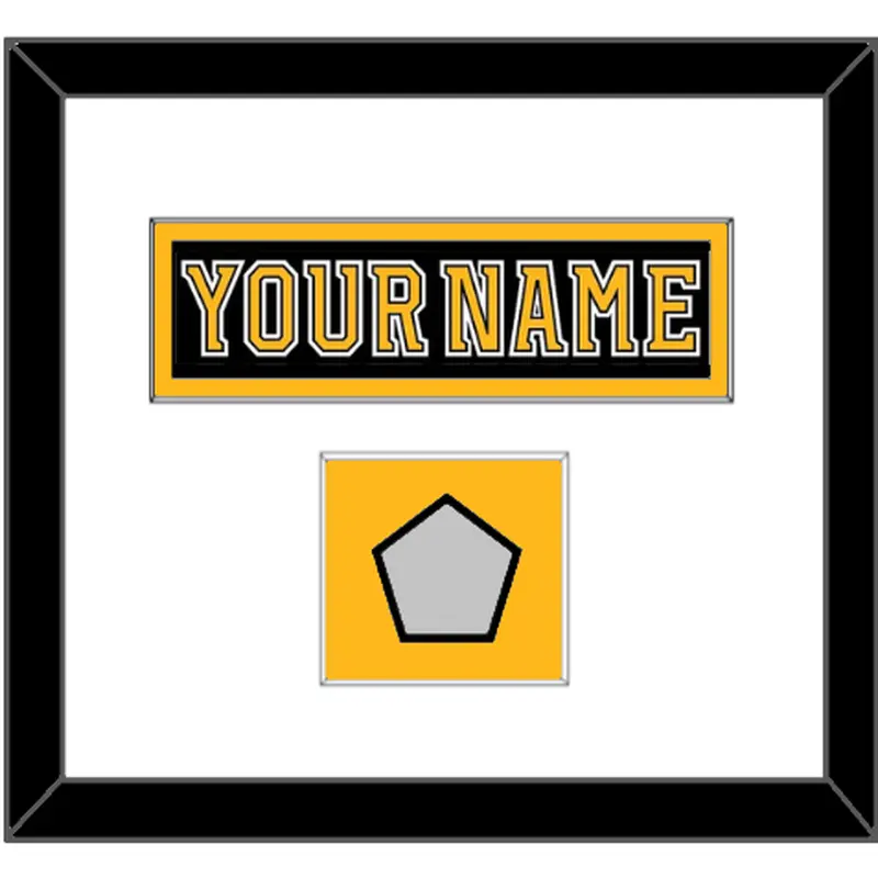 Boston Nameplate & 2011 Stanley Cup Champions Patch - Home Black (2007-2017) - Single Mat 1