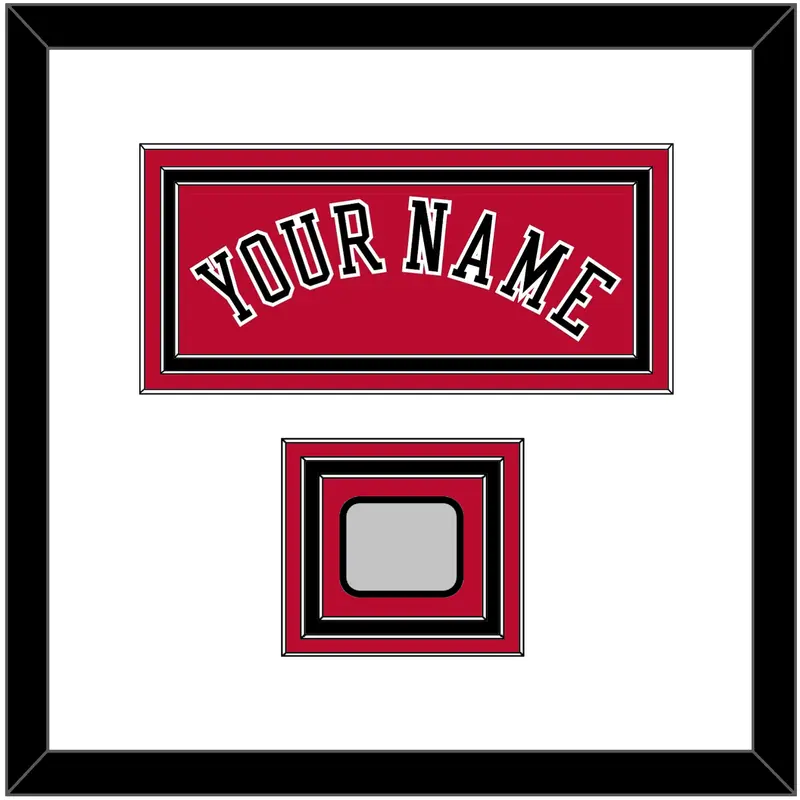 Chicago Name & 3X Champions Patch - Road Red (1986-2017) - Triple Mat 1