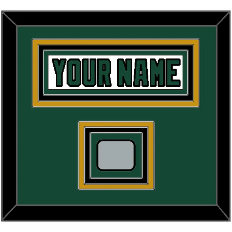 Dallas Nameplate & Stanley Cup Champions Patch - Home White (1994-1999) - Triple Mat 2