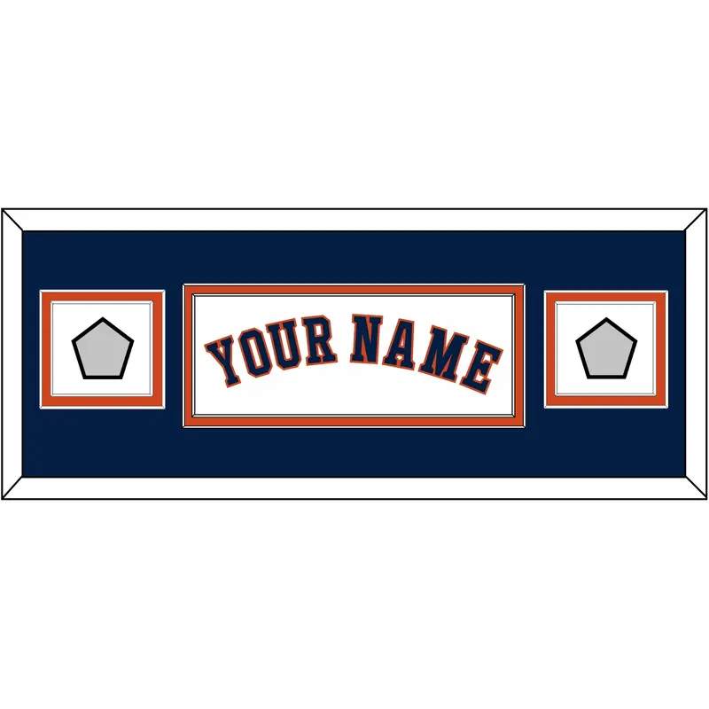 Houston Name & 2 World Series Jersey Patches - Home White - Double Mat 6