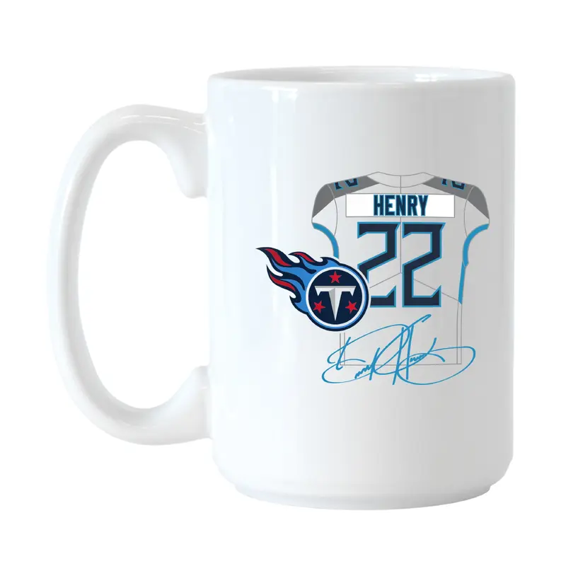 Tennessee Titans Derrick Henry Jersey 15oz Sublimated Mug