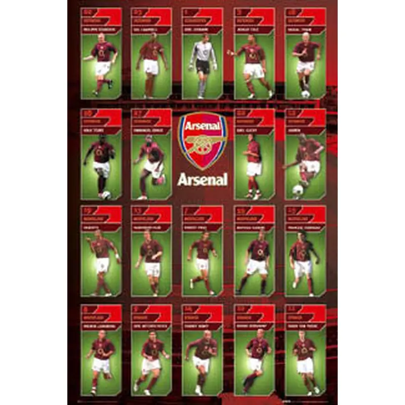 Arsenal FC "Super 19" (2005/06) Official EPL Soccer Football Poster - GB Posters