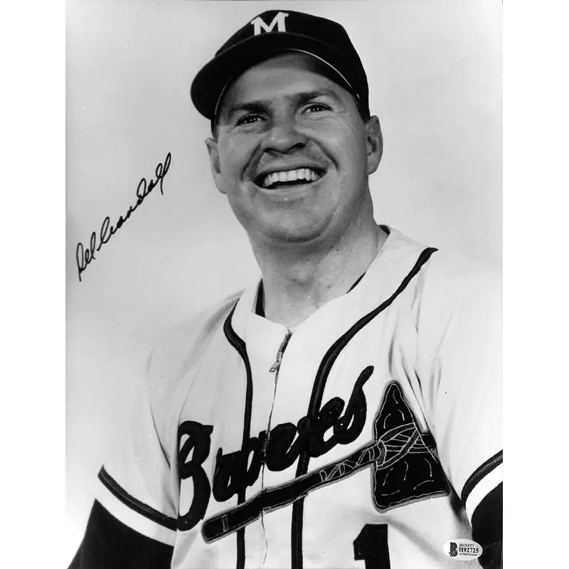 Braves Del Crandall Authentic Signed 11x14 Photo Autographed BAS #H92725