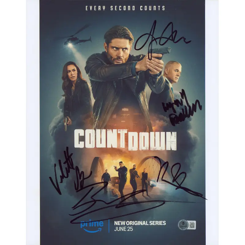 Countdown (5) Camacho, Yasinski, Beane +2 Signed 11x14 Photo BAS #AE13739