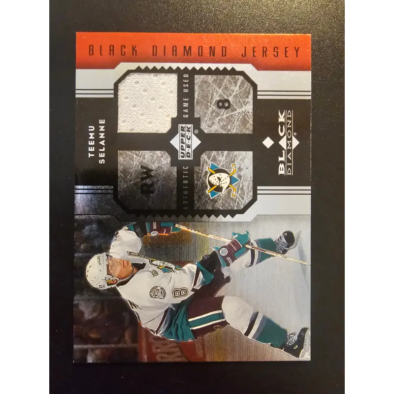 2005-06 Upper Deck Black Diamond - Jersey - Ruby - Teemu Selanne #J-TS /100