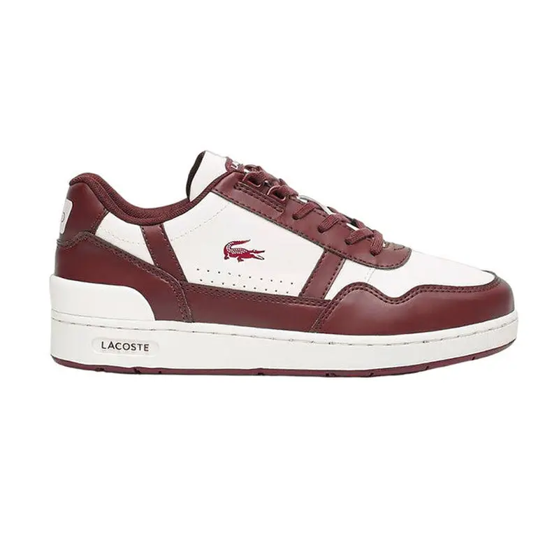 LACOSTE MAROON RED KIDS SHOE T-CLIP 223 4 7-46SUC00102G1