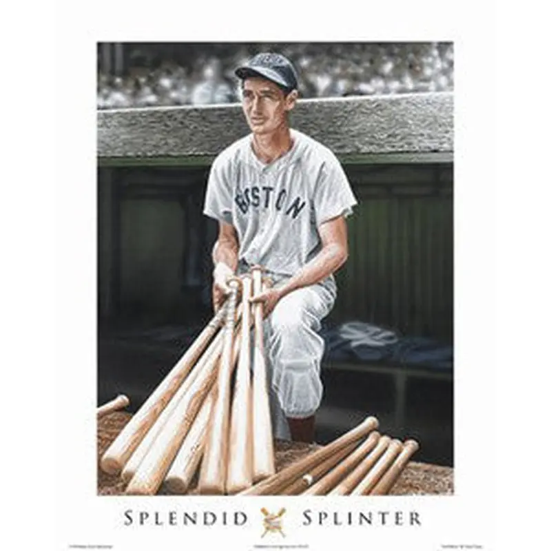 Ted Williams "Splendid Splinter" Art Print by Darryl Vlasak - ISI 2008