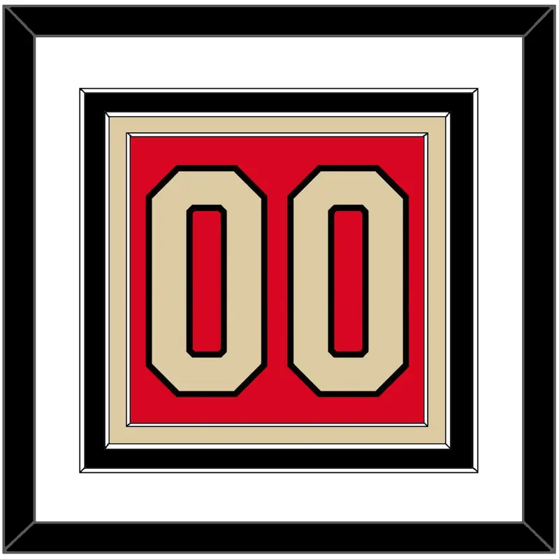 Canada Mens Hockey Number - 2025 4 Nations Red - Triple Mat 1