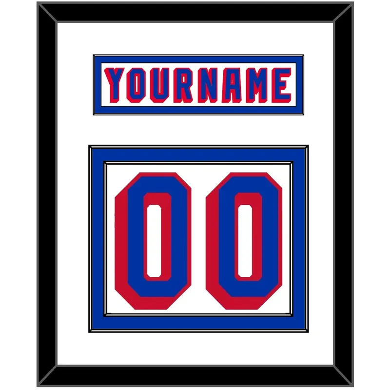 New York Nameplate & Number (Back) - Home White (1978-1990) - Double Mat 1