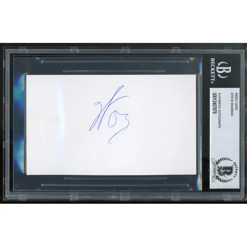 Steve Wozniak Apple Authentic Signed 3x5 Index Card Autographed BAS Slabbed