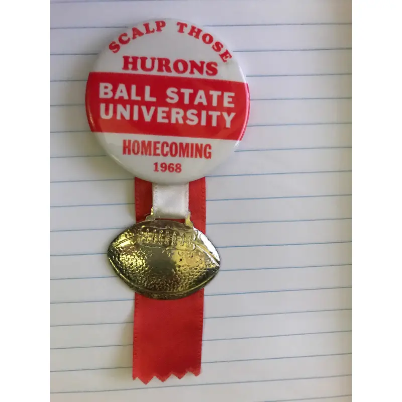 1968 Ball State University Football Homecoming Pinback Button