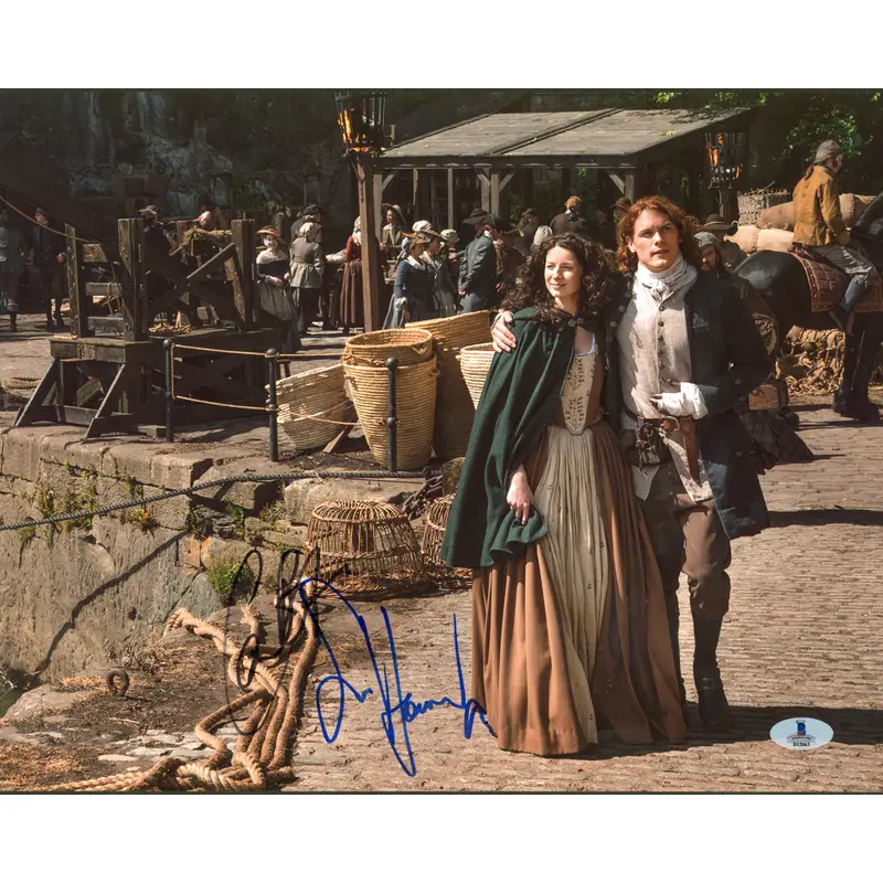 Caitriona Balfe & Sam Heughan Outlander Authentic Signed 11x14 Photo BAS #B12063