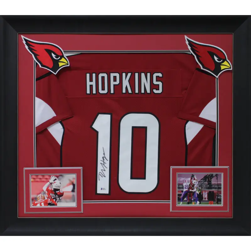 DeAndre Hopkins Authentic Signed Red Pro Style Framed Jersey BAS Witnessed