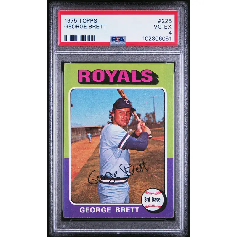 George BRett 1975 TOpps Rookie #228 PSA 4 Vg-Ex 6051