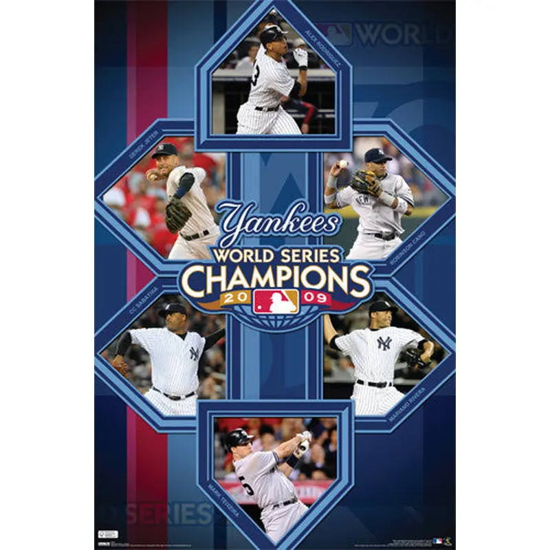 New York Yankees World Series Champions 2009 Commemorative Poster - Costacos