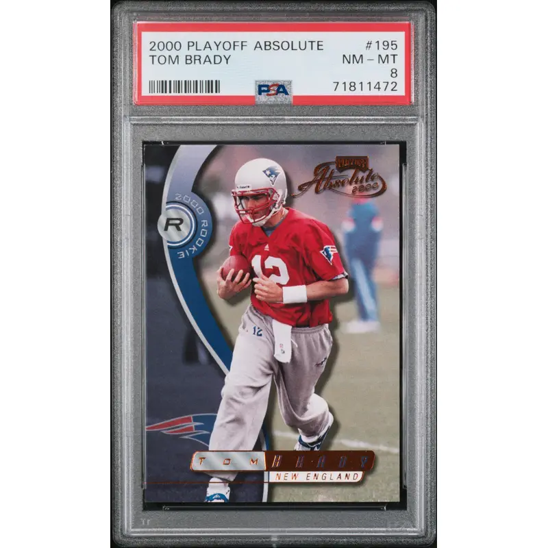 Tom Brady 2000 Playoff Absolute Rookie #195 #2739/3000 PSA 8 Nm-Mint